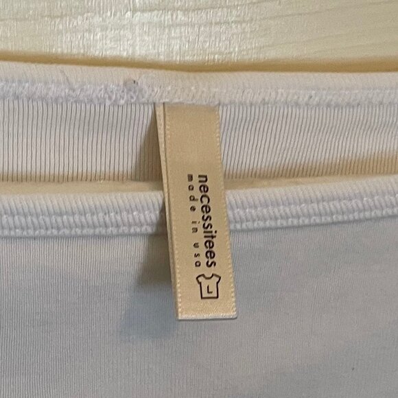 White 3/4 Sleeve Cotton Blend Top (L) - Picture 4 of 11